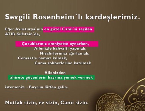 Sevgili Rosenheimli Kardeslerimiz